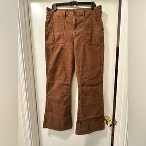 American eagle brown corduroy flare super hi rise